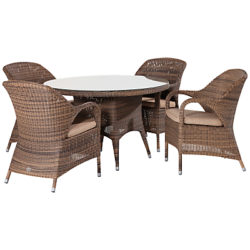 4 Seasons Outdoor Sussex 4 Seater Dining Set, Taupe